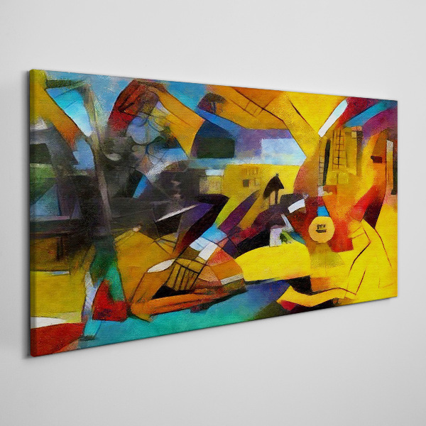 Abstract landscape in intense colors Canvas Wall art