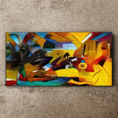 Abstract landscape in intense colors Canvas Wall art