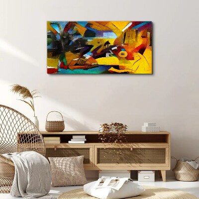 Abstract landscape in intense colors Canvas Wall art