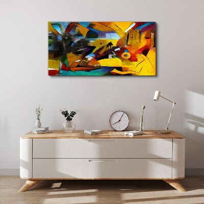 Abstract landscape in intense colors Canvas Wall art