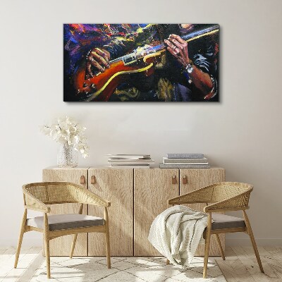 Abstract guitar music Canvas Wall art