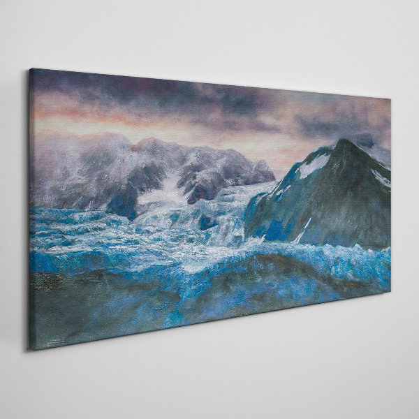 Icy mountain landscapes Canvas print
