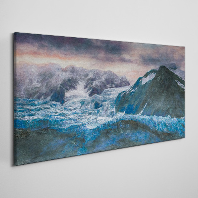 Icy mountain landscapes Canvas print