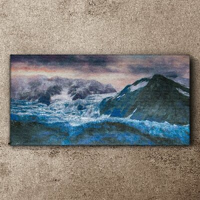 Icy mountain landscapes Canvas print