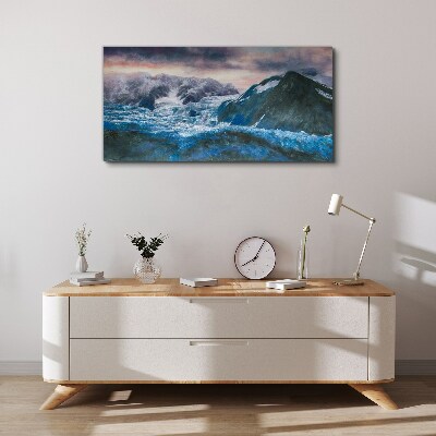 Icy mountain landscapes Canvas print