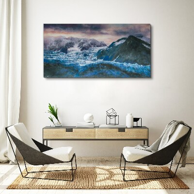 Icy mountain landscapes Canvas print