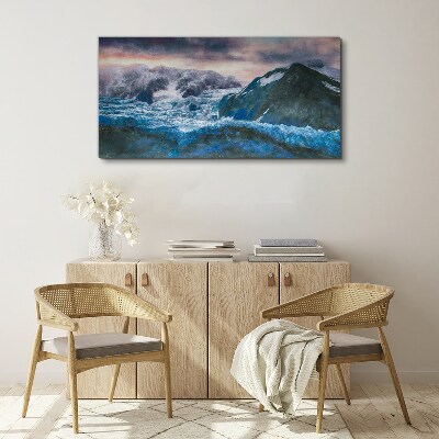 Icy mountain landscapes Canvas print