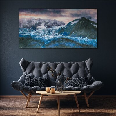 Icy mountain landscapes Canvas print
