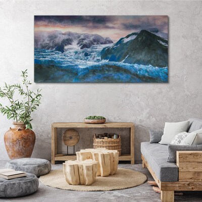 Icy mountain landscapes Canvas print