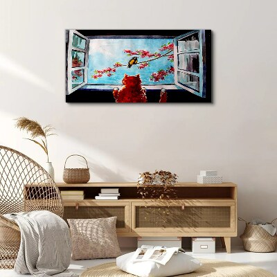 A window into the world of spring colors Canvas Wall art