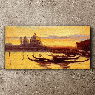 The Golden Waters of Venice Canvas print