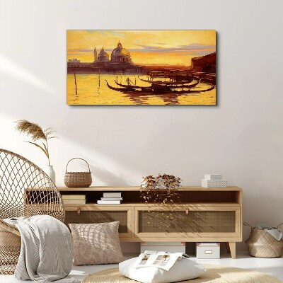 The Golden Waters of Venice Canvas print