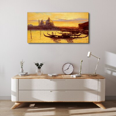 The Golden Waters of Venice Canvas print