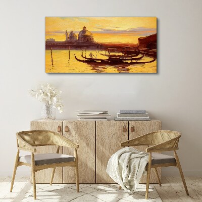 The Golden Waters of Venice Canvas print
