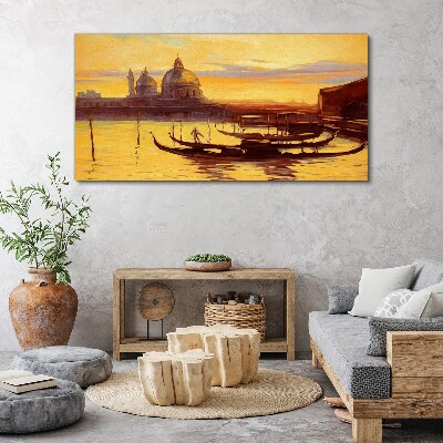 The Golden Waters of Venice Canvas print
