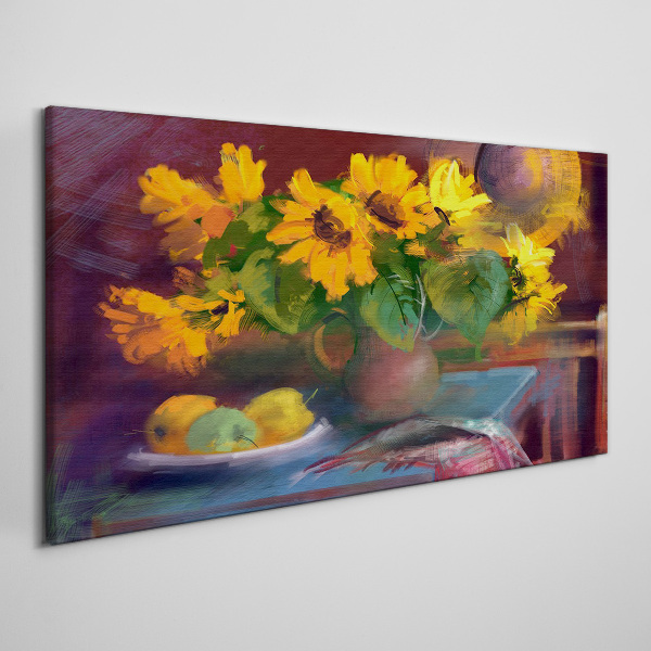 Sunflowers in a vase Canvas print