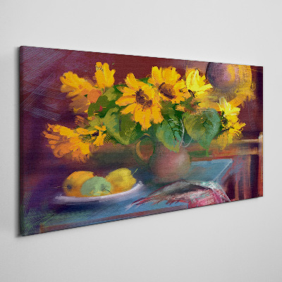 Sunflowers in a vase Canvas print