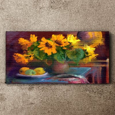 Sunflowers in a vase Canvas print