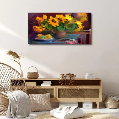 Sunflowers in a vase Canvas print