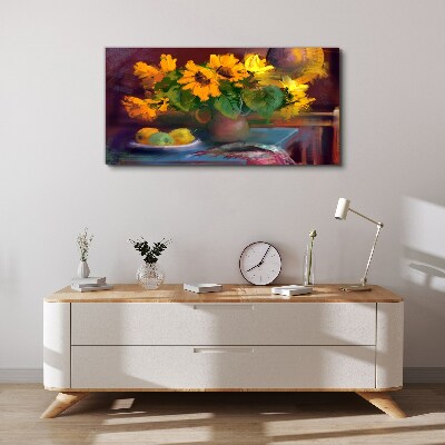 Sunflowers in a vase Canvas print