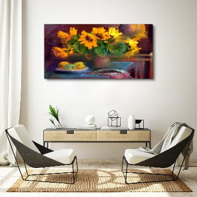 Sunflowers in a vase Canvas print