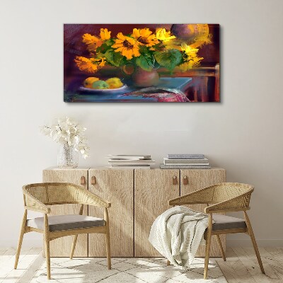 Sunflowers in a vase Canvas print