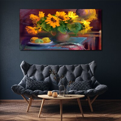 Sunflowers in a vase Canvas print