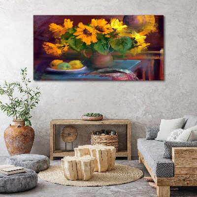Sunflowers in a vase Canvas print