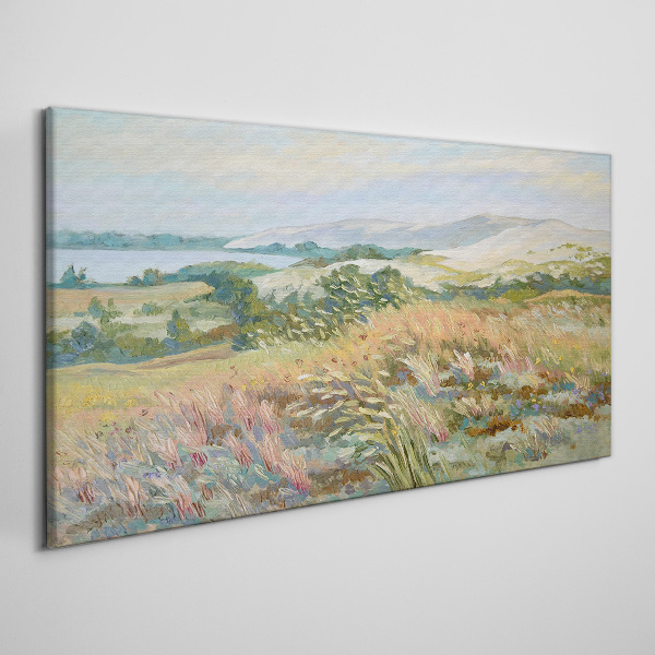 Summer field landscape Canvas print