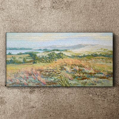 Summer field landscape Canvas print