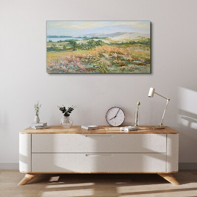 Summer field landscape Canvas print