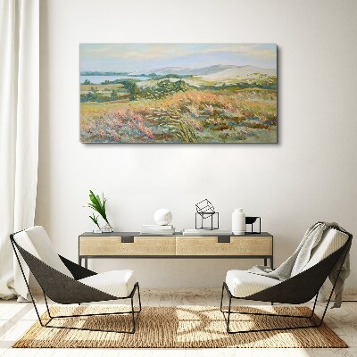 Summer field landscape Canvas print