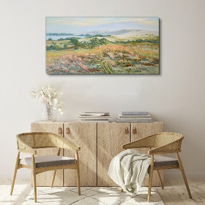Summer field landscape Canvas print