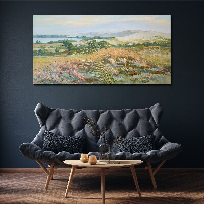 Summer field landscape Canvas print