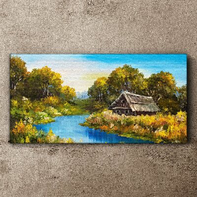 Peaceful rural landscape in summer Canvas print