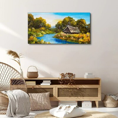 Peaceful rural landscape in summer Canvas print