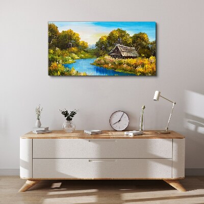 Peaceful rural landscape in summer Canvas print