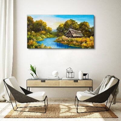 Peaceful rural landscape in summer Canvas print