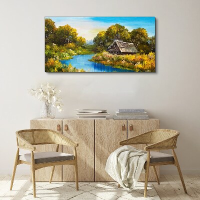 Peaceful rural landscape in summer Canvas print