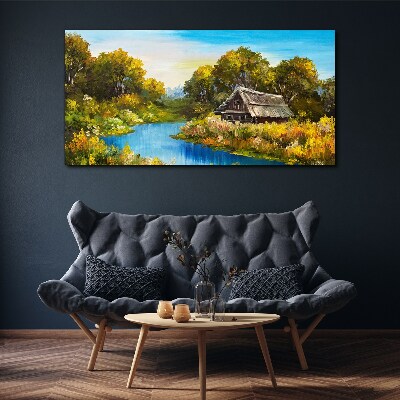 Peaceful rural landscape in summer Canvas print