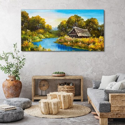 Peaceful rural landscape in summer Canvas print