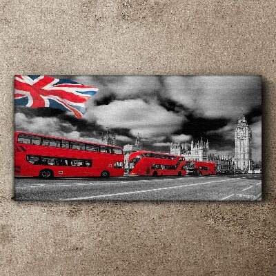 London road bus Canvas Wall art
