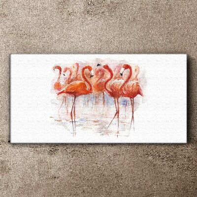 Abstraction animal flamingo Canvas Wall art