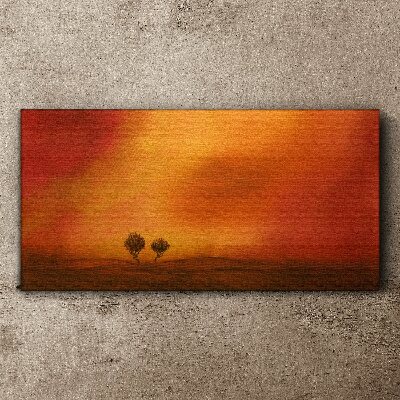 Sunset over the horizon Canvas Wall art