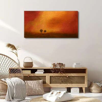 Sunset over the horizon Canvas Wall art