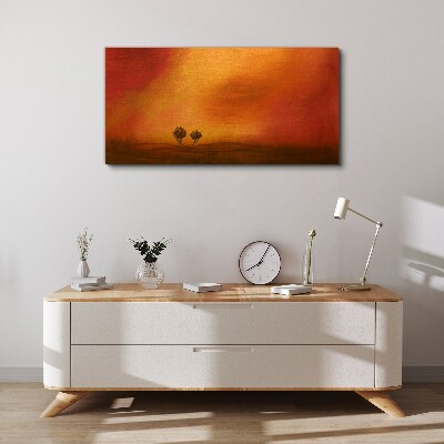 Sunset over the horizon Canvas Wall art