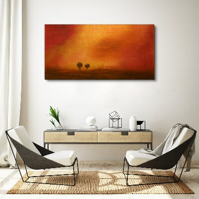 Sunset over the horizon Canvas Wall art
