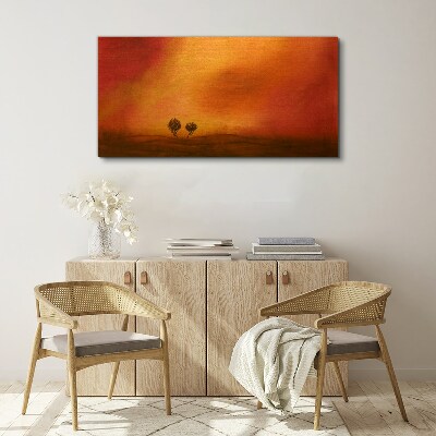 Sunset over the horizon Canvas Wall art
