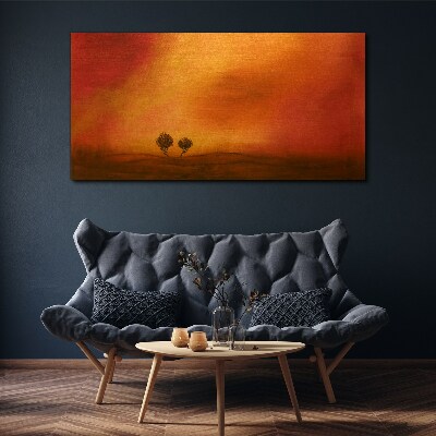 Sunset over the horizon Canvas Wall art