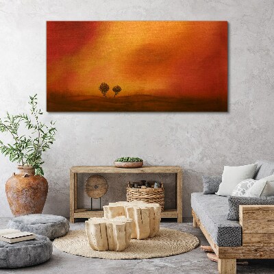 Sunset over the horizon Canvas Wall art